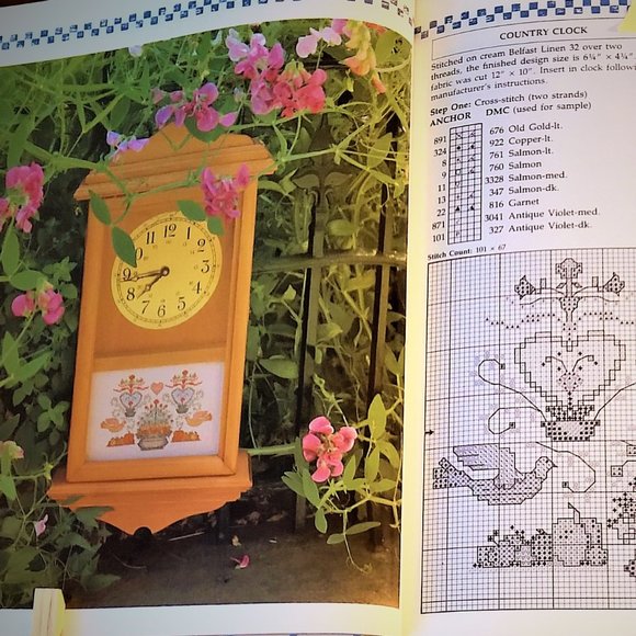 COUNTRY CROSS-STITCH DESIGNS -ELLEN STOUFFER 1990 - Picture 2 of 16